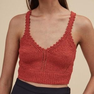 Rachel Comey Cropped Getty Tank Rust Red sz M